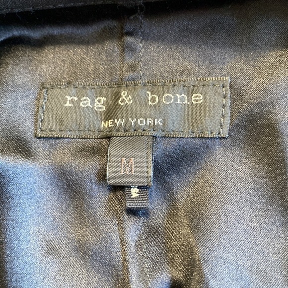 Rag and Bone Lace Sleeve Top Long Sleeve Crewneck Black Shirt Blouse Sz M - Picture 7 of 9